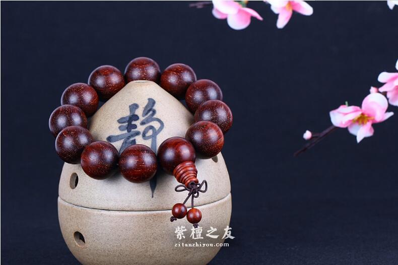 小叶紫檀爆满金星手串2.0佛珠手串手链高密度高油性20mm紫檀手串-3