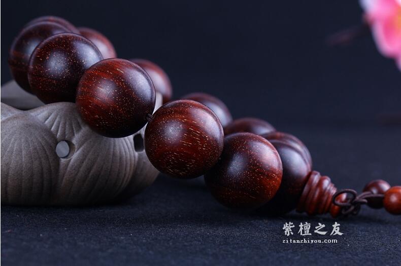 小叶紫檀爆满金星手串2.0佛珠手串手链高密度高油性20mm紫檀手串-6