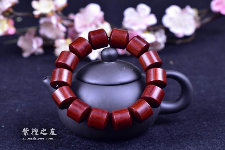 印度小叶紫檀桶珠 金星老料高油高密款-3