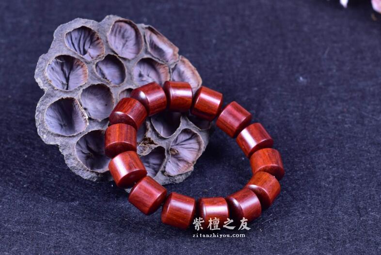 印度小叶紫檀桶珠 金星老料高油高密款-5
