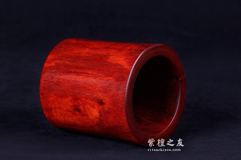 印度小叶紫檀 满金星笔筒-1