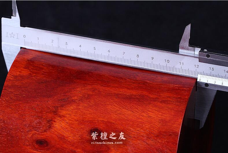 印度小叶紫檀 满金星笔筒-5
