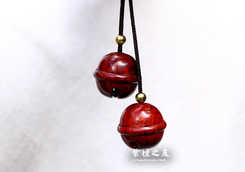印度小叶紫檀铃铛挂件 手机钥匙饰品 时尚男女包包挂件-6
