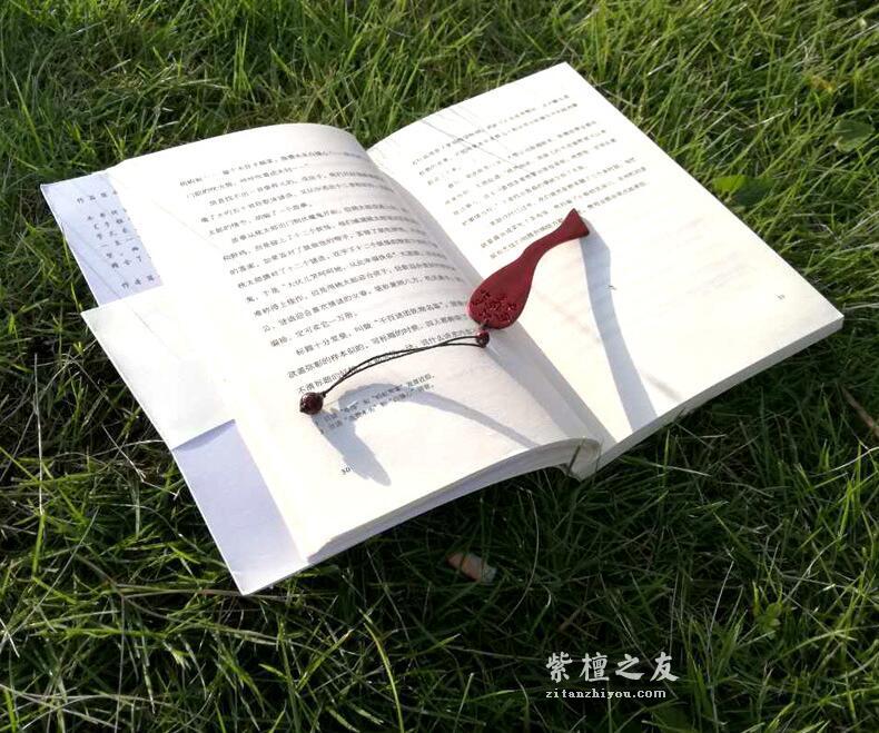 印度小叶紫檀书签 老料精工-5