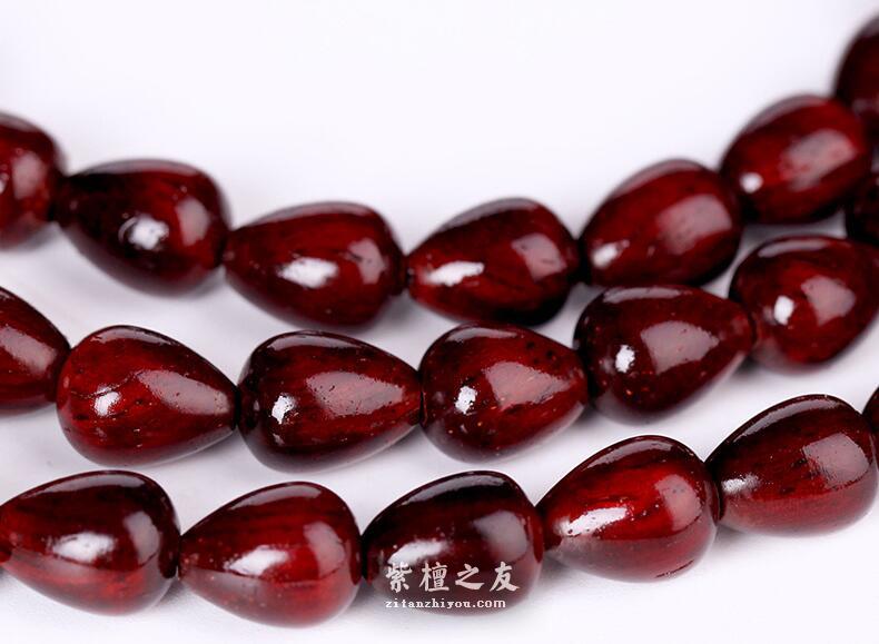 小叶紫檀南瓜项链6*8mm 女士项链-4