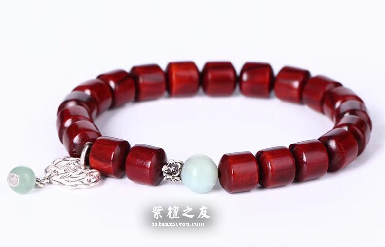 小叶紫檀【似荷莲】女士8mm桶珠手串 老料-2