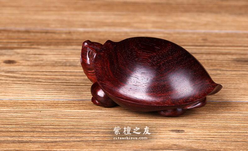 印度小叶紫檀乌龟摆件 纯手工雕刻 老料高油-2
