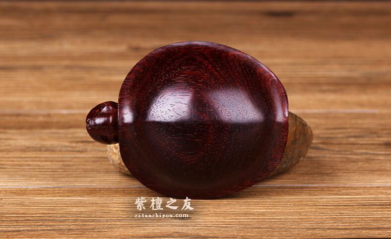 印度小叶紫檀乌龟摆件 纯手工雕刻 老料高油-3