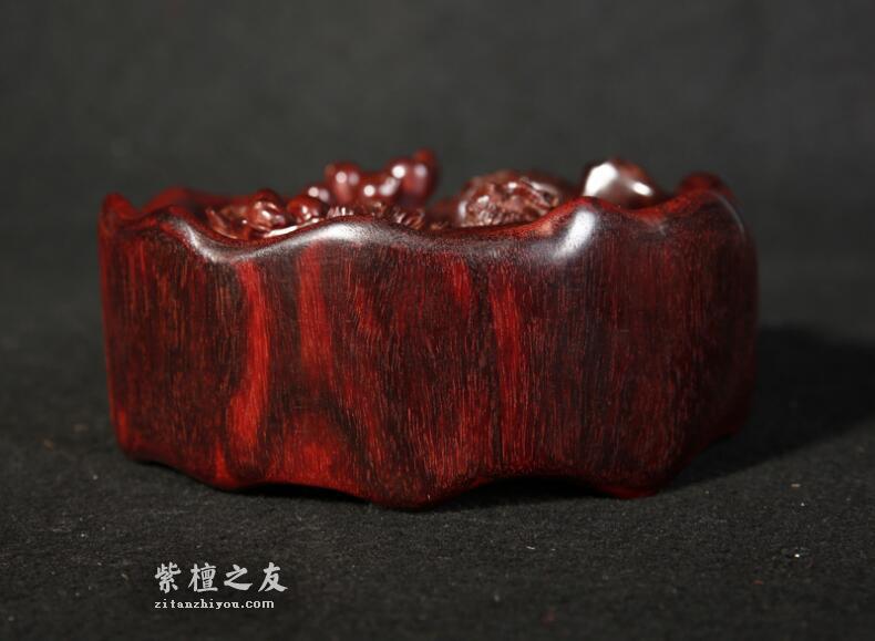 印度小叶紫檀猴子摘桃摆件-5