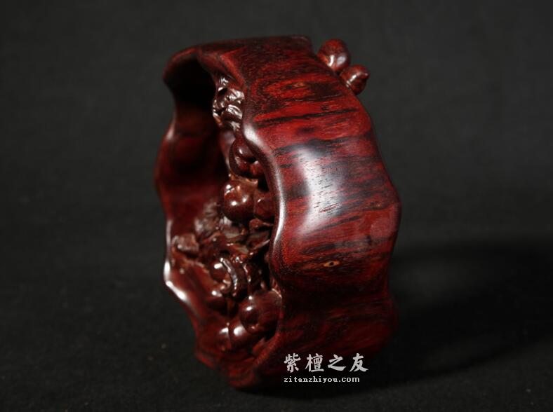 印度小叶紫檀猴子摘桃摆件-7