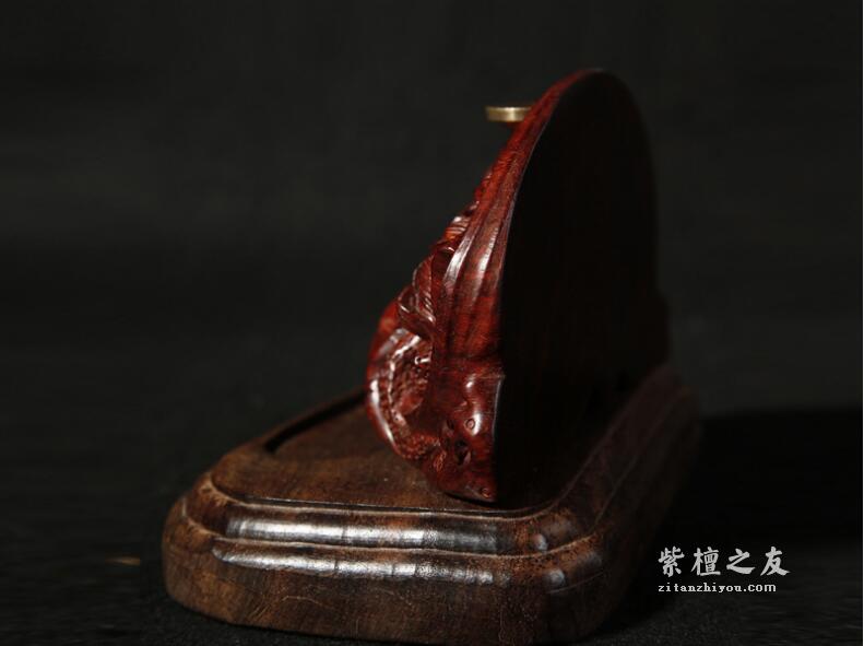 正宗印度小叶紫檀出水芙蓉倒流香-5