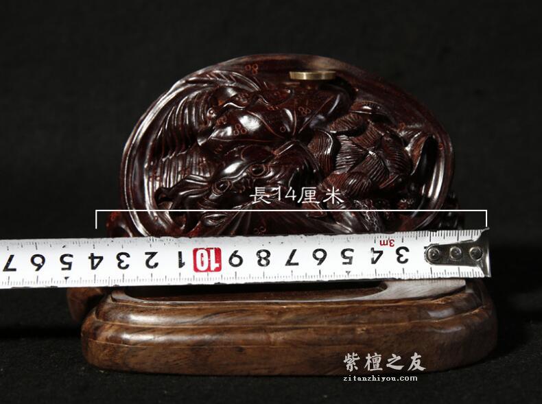 正宗印度小叶紫檀出水芙蓉倒流香-7