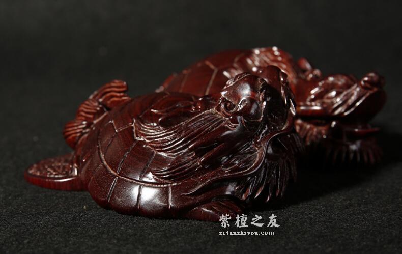 正宗印度小叶紫檀纯手工雕刻摆件龙归双龙高油性密度老料-1