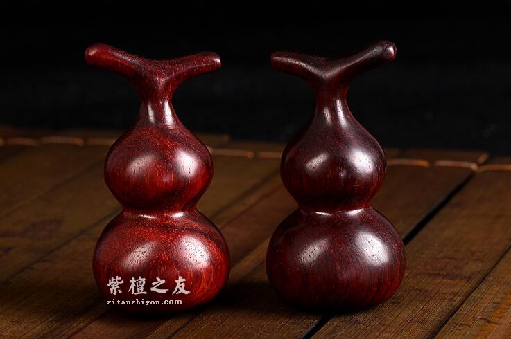 精品印度小叶紫檀葫芦 纯手工打磨（单个）-3