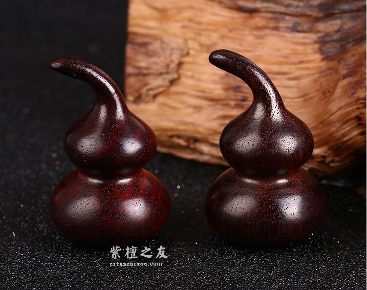精品印度小叶紫檀葫芦 纯手工打磨（单个）-1