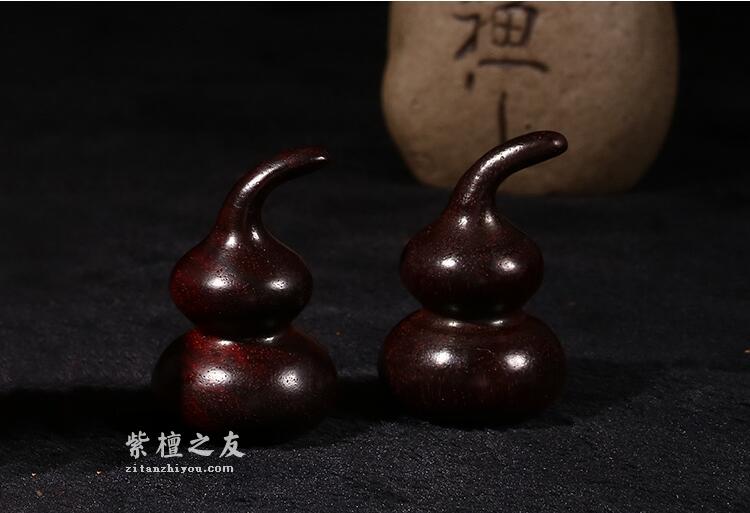 精品印度小叶紫檀葫芦 纯手工打磨（单个）-4
