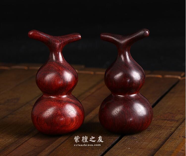 精品印度小叶紫檀葫芦 纯手工打磨（单个）-7