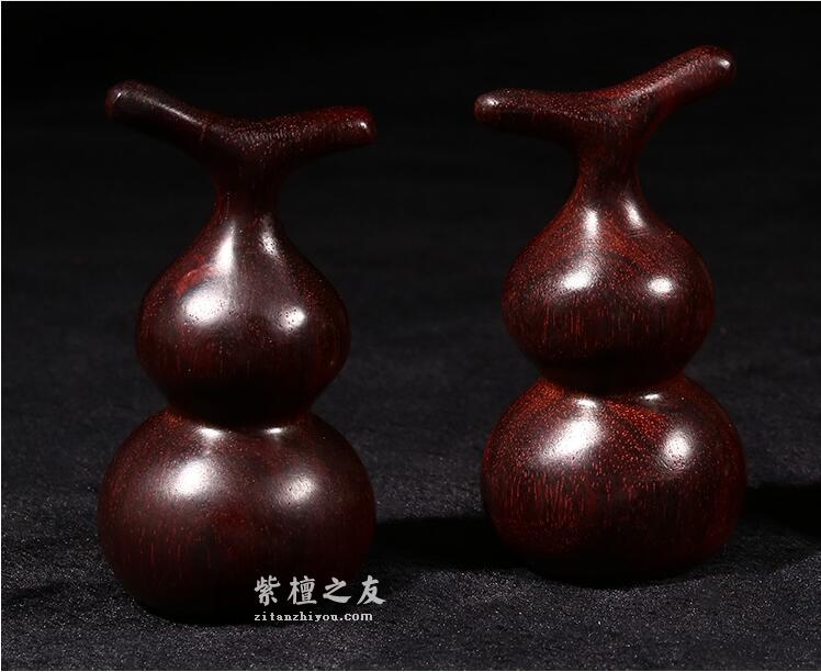 精品印度小叶紫檀葫芦 纯手工打磨（单个）-5