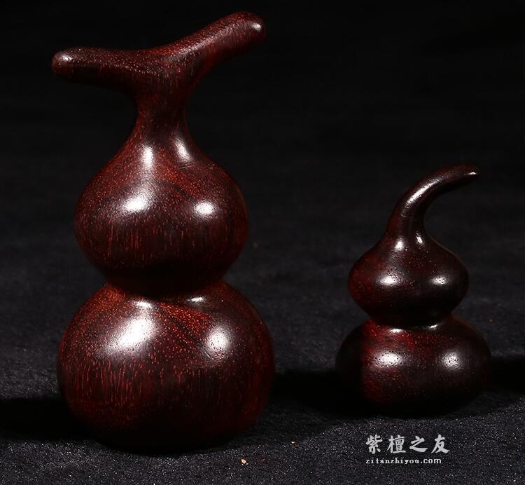 精品印度小叶紫檀葫芦 纯手工打磨（单个）-6