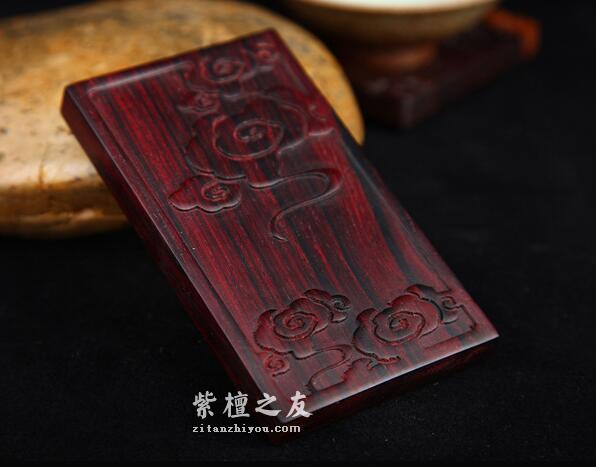 紫檀木质创意办公红木名片盒定制单位办公用品中国风实木礼品定制-2
