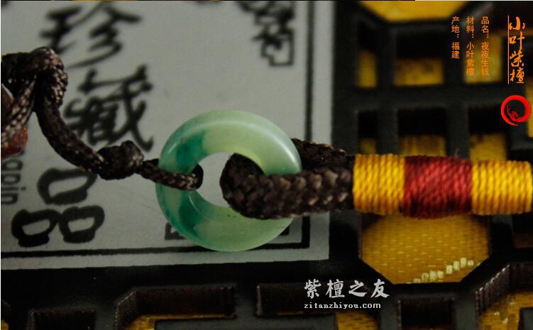 印度小叶紫檀夜夜生钱手把件 夜夜鼠钱 挂件-5