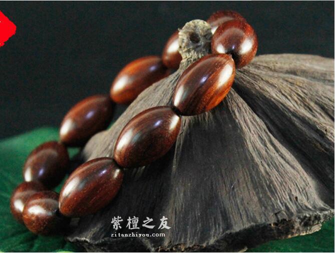 小叶紫檀橄榄珠手串  收藏赠送礼品-1