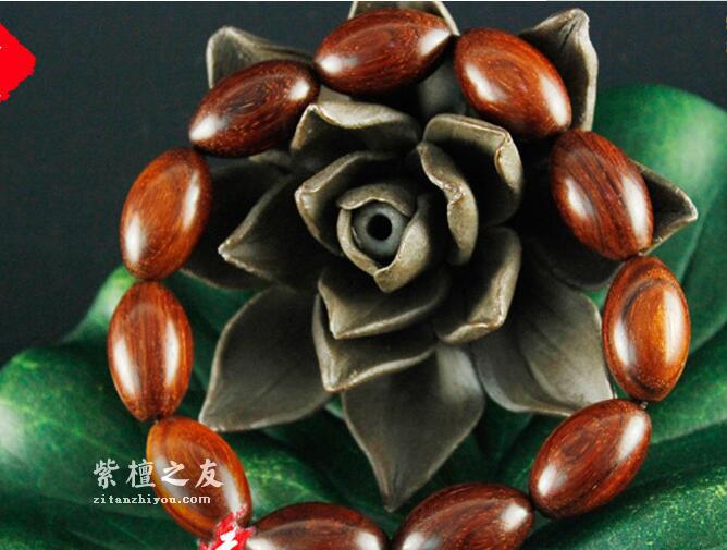 小叶紫檀橄榄珠手串  收藏赠送礼品-3