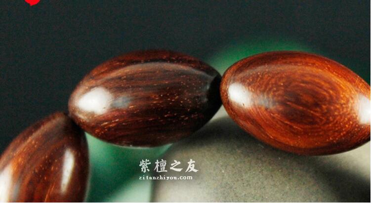 小叶紫檀橄榄珠手串  收藏赠送礼品-6