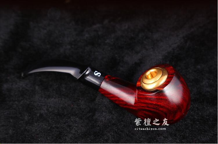 印度小叶紫檀烟嘴烟斗 手工雕刻烟嘴摆设工艺品-1