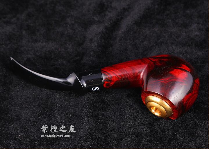 印度小叶紫檀烟嘴烟斗 手工雕刻烟嘴摆设工艺品-4