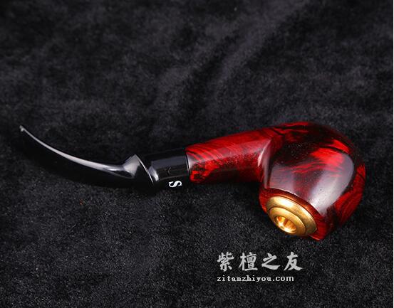印度小叶紫檀烟嘴烟斗 手工雕刻烟嘴摆设工艺品-3