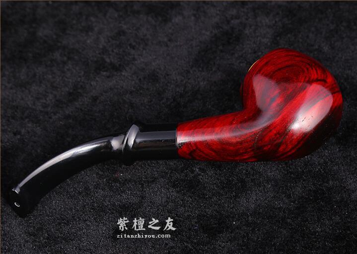印度小叶紫檀烟嘴烟斗 手工雕刻烟嘴摆设工艺品-5