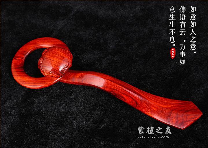 印度小叶紫檀摆件 印度手工浮雕根雕袈裟扣香炉-3