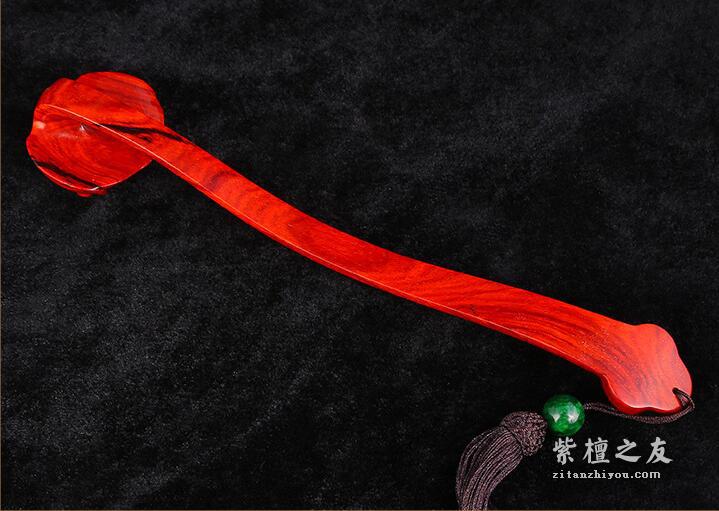印度小叶紫檀摆件 印度手工浮雕根雕袈裟扣香炉-2