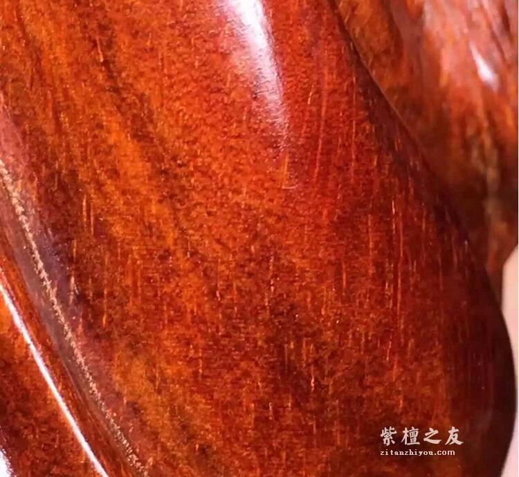 印度小叶紫檀精品福禄寿摆件 鸡血红鱼鳞底材质高油密-6