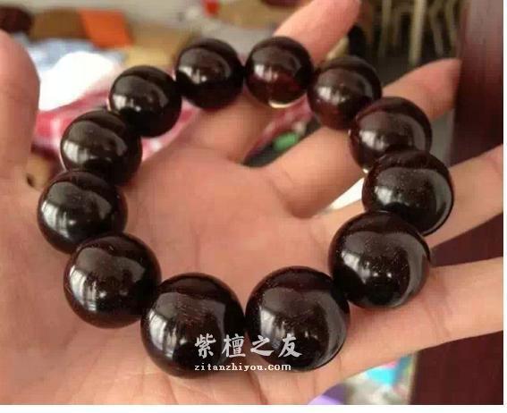 小叶紫檀手串盘出包浆的心酸历程-7