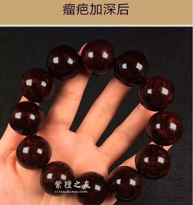 紫檀颜色加深后，金星、瘤疤等这些极品特征，还看得清吗?-3