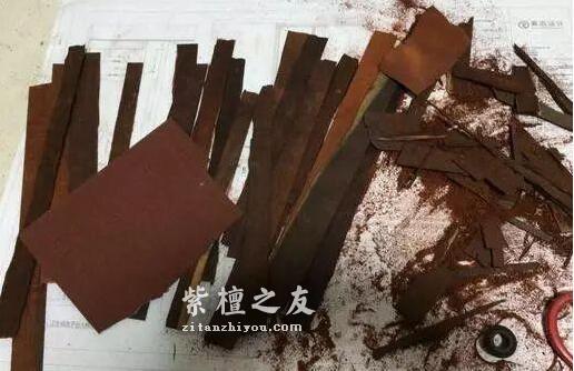 手工大神教你如何用小叶紫檀做扇子！-1
