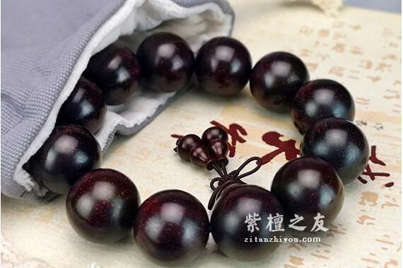 小叶紫檀手串如何保养和盘玩？只黑不亮如何修复？-2
