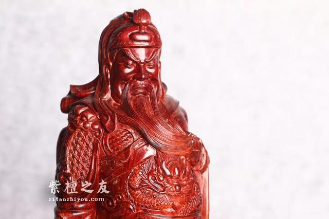 精品鉴赏：印度小叶紫檀关公雕像-2