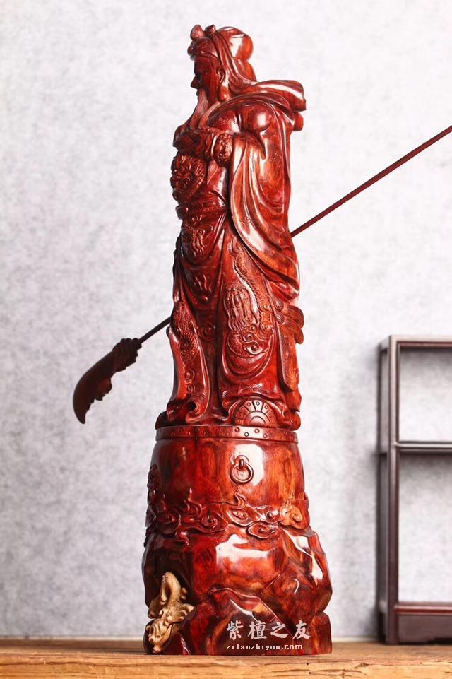 精品鉴赏：印度小叶紫檀关公雕像-7